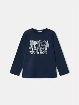 Блузка стандартного кроя Mayoral, синий