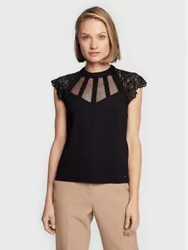 Блузка стандартного кроя Morgan, черный