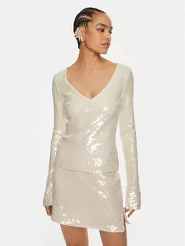 Блузка стандартного кроя Rotate, экрю