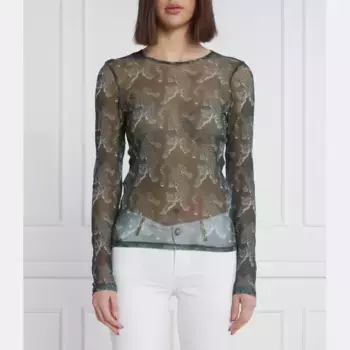 Блузка стандартного кроя Silvian Heach, зеленый