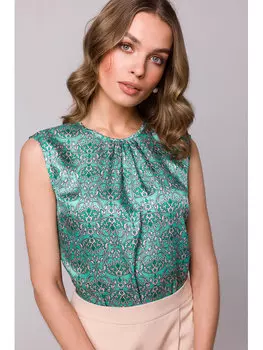 Блузка стандартного кроя Stylove, зеленый