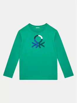Блузка стандартного кроя United Colors Of Benetton, зеленый
