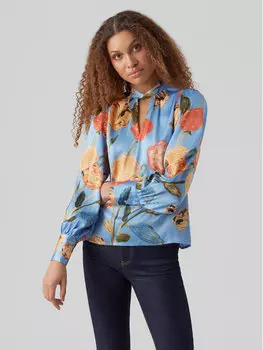 Блузка стандартного кроя Vero Moda, синий