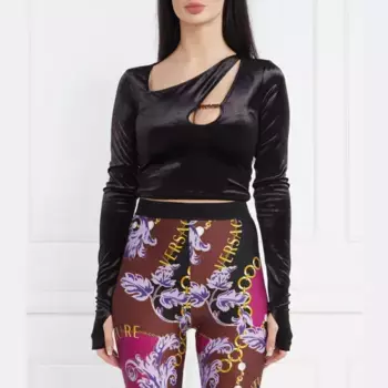 Блузка стандартного кроя Versace, черный