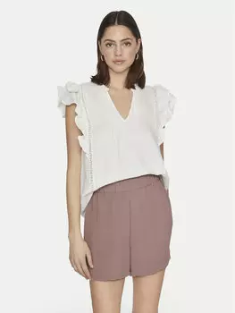 Блузка стандартного кроя Vila, белый