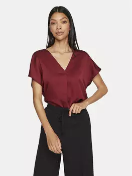 Блузка стандартного кроя Vila, бургундия