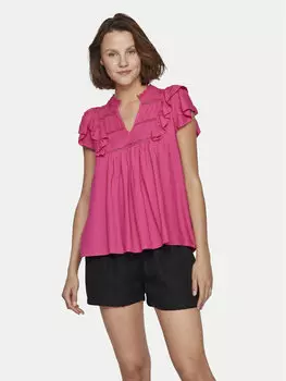 Блузка стандартного кроя Vila, розовый