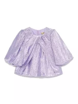 Блузка Stella McCartney Kids с эффектом ламе, фиолетовый