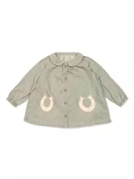 Блузка Stella McCartney Kids с аппликацией в виде подковы, серый