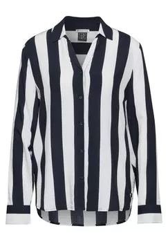 Блузка STREET ONE Blouse, цвет night blue/white