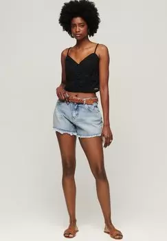 Блузка Superdry Майка с вышивкой VINTAGE, черный