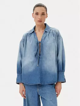 Блузка свободного кроя 104630 A2DT Pinko, синий