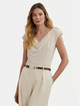 Блузка свободного кроя 200898441001 Lauren Ralph Lauren, экрю