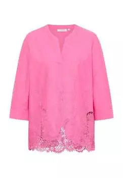 Блузка свободного кроя без застежек Eterna, розовый