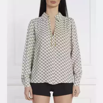 Блузка свободного кроя Elisabetta Franchi, белый