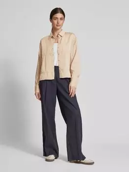 Блузка свободного кроя с карманами модель «Фьюри» OPUS, песочный