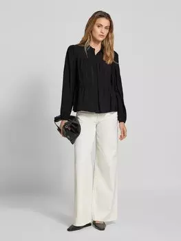 Блузка свободного кроя с многоярусным узором, модель «MARLOT MALI» Vila, черный