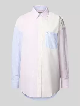 Блузка свободного кроя с нагрудным карманом Guess Jeans, светло-розовый