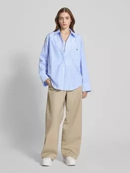 Блузка свободного кроя с нагрудным карманом, модель «ФРИДА» Noisy May, светло-голубой