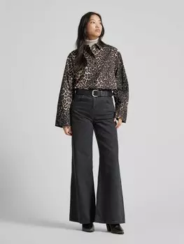 Блузка свободного кроя с рубашечным воротником, модель «Дита Лео» Neo Noir, светло-коричневый