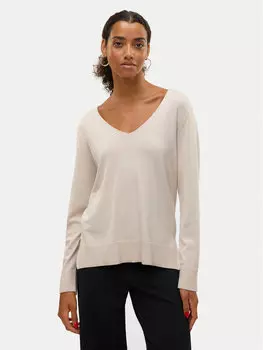 Блузка свободного кроя Silje 10320451 Vero Moda, бежевый