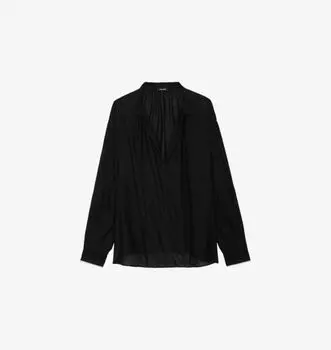 Блузка свободного кроя Troene из хлопковой смеси Zadig&Voltaire, черный