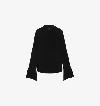 Блузка Taika с открытым воротником из ткани Zadig&Voltaire, черный
