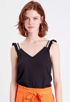 Блузка Tank Mit Rschen Cache Cache, черный