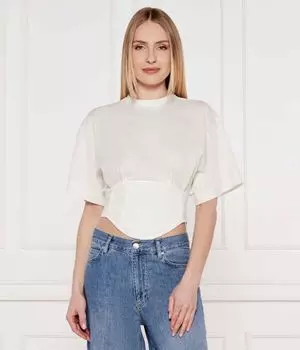 Блузка ti sento Cropped fit Pinko, белый