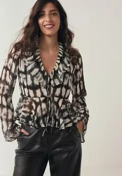 Блузка TIE RUFFLE REGULAR FIT Next, цвет monochrome
