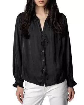 блузка Tilan с завязками на горловине Zadig & Voltaire