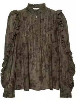 Блузка Timmy с оборками Zadig&Voltaire, зеленый