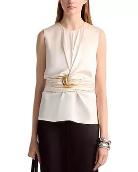 Блузка Tizzy с отделкой из шелка и фурнитуры Altuzarra, белый