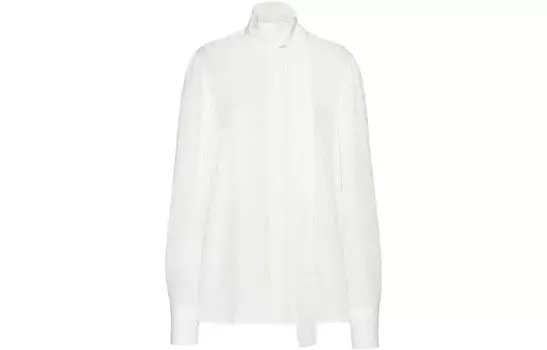 Блузка Toile Iconographe с высоким воротом Valentino, Milk White