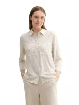 Блузка Tom Tailor, цвет beige/wei