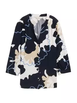 Блузка TOM TAILOR, цвет Navy/Dusty blue