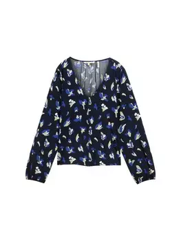 Блузка TOM TAILOR DENIM, цвет Blue/Navy