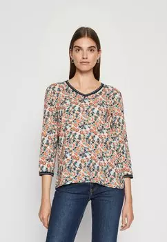 Блузка TOM TAILOR FABRICMIX ALLOVERPRINT, разноцветный