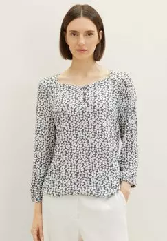 Блузка TOM TAILOR MIT ALLOVER-PRINT, цвет grey floral design