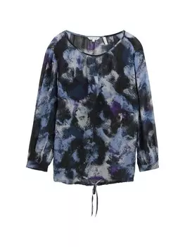 Блузка Tom Tailor Women +, цвет Blue/Light blue