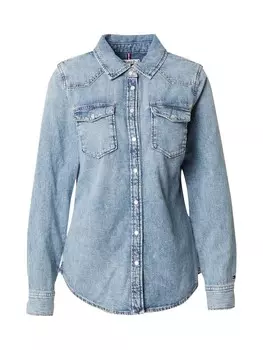 Блузка TOMMY HILFIGER Blouse, синий деним