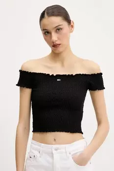 Блузка Tommy Jeans, черный