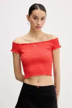 Блузка Tommy Jeans, оранжевый