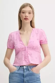 Блузка Tommy Jeans, розовый