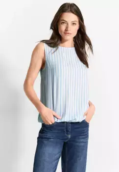 Блузка-топ Cecil с круглым вырезом, синий