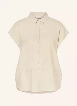 Блузка топ ihlinno с льном Ichi, бежевый