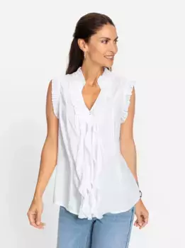 Блузка-топ Inspirations Inspirationen, белый