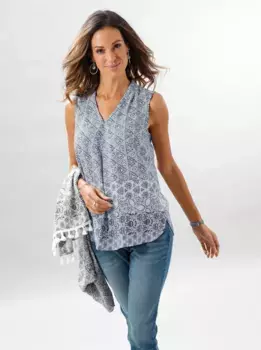 Блузка-топ Inspirations Inspirationen, синий