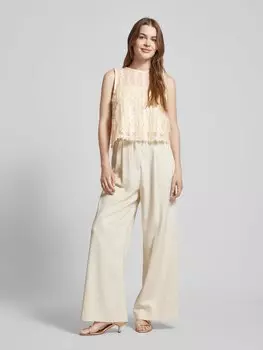 Блузка-топ с отделкой пайетками модель «DAMIRA» Object, бежевый