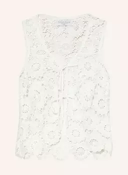 Блузка top secret garden с ажурным кружевом Seafolly, белый